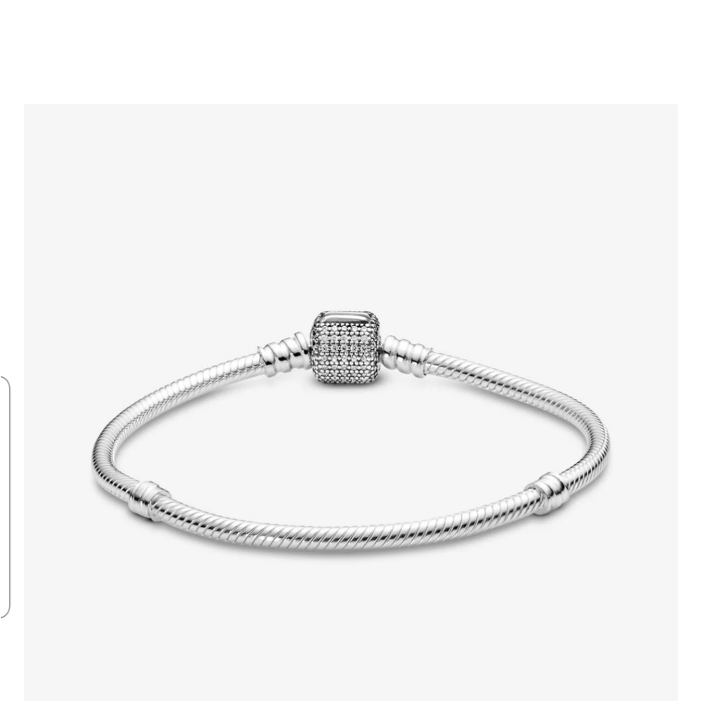 Pandora Icons blue pave snake barrel bracelet - Picture 10 of 14